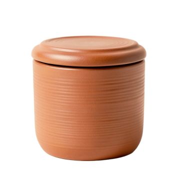 Flint Brook Storage Canister With Lid - Terracotta