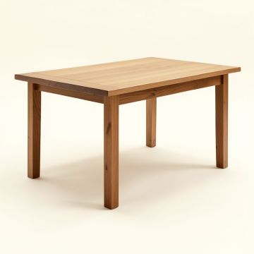 Extendable Solid Wood Dining Table (synthetic illustration; no displayed measurements)