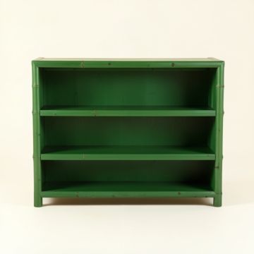 Aspen Arc Low Bookcase (synthetic illustration; no displayed measurements)