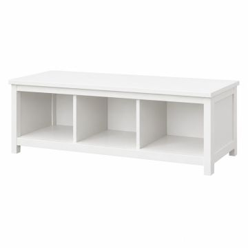 Alder Canyon Shoe Storage Bench - White