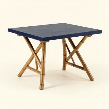 Clay Arc Patio Table (synthetic illustration; no displayed measurements)