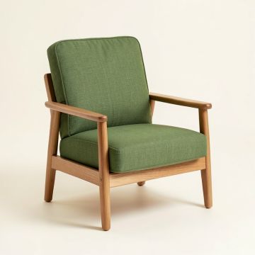 Juniper Field Upholstered Armchair - Green (synthetic illustration; no displayed measurements)