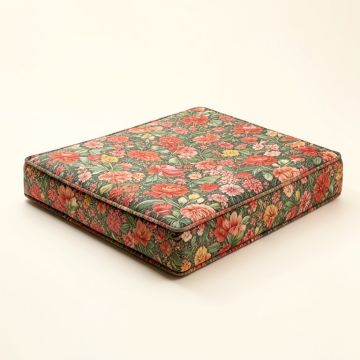 Vintage Floral Japanese 4 '' Cotton Futon Mattress (synthetic illustration; no displayed measurements)