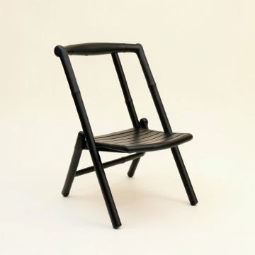 Sage Bend Folding Outdoor Chair - Black (synthetic illustration; no displayed measurements)