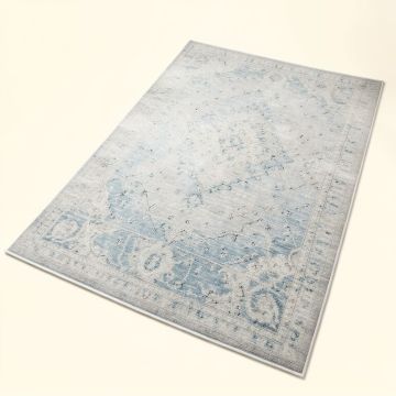 Arianna Oriental Blue/Light Gray Area Rug (synthetic illustration; no displayed measurements)