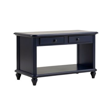 Console Table Sofa Table For Entryway With Drawers And Long Shelf Rectangular ( Antique Navy )