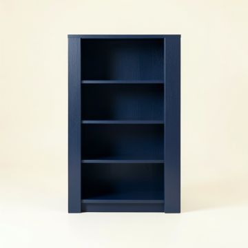 Oak Crest Freestanding Bookcase - Navy (synthetic illustration; no displayed measurements)