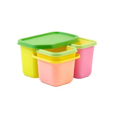 Small Plastic Kitchen Saver 3 Container Food Storage Set
