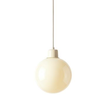 Wren Crest Pendant Light Suspended From One Plain Cable - Ivory