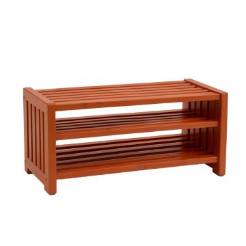Slate Brook Shoe Storage Bench - Terracotta