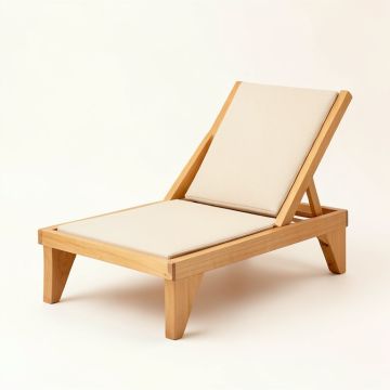 Pine Brook Outdoor Lounge Chair - Beige (synthetic illustration; no displayed measurements)