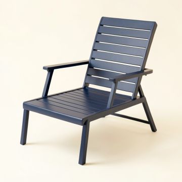 Fern Crest Outdoor Lounge Chair - Navy (synthetic illustration; no displayed measurements)