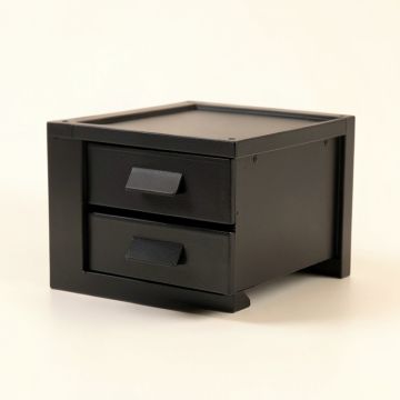 Laurel Bluff Small-Parts Storage Drawer Cabinet - Black (synthetic illustration; no displayed measurements)