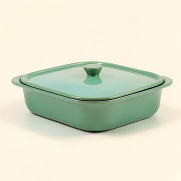 Swirl Rectangular Non-Stick Lasagna Pan With Lid (synthetic illustration; no displayed measurements)