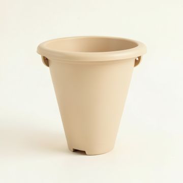 Flint Branch Empty Railing Planter With Integral Brackets - Beige (synthetic illustration; no displayed measurements)