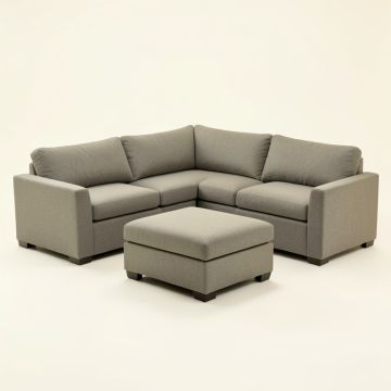 Clarita 158 '' Wide Left Hand Facing Modular Corner Sectional With Ottoman (synthetic illustration; no displayed measurements)