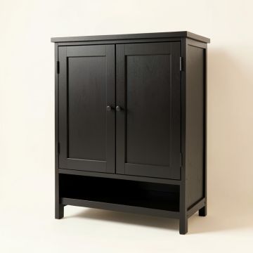 Shore Branch Wall-Mounted Laundry Cabinet - Black (synthetic illustration; no displayed measurements)