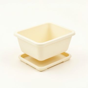 Cedar Crest Empty Raised Planter - Cream (synthetic illustration; no displayed measurements)
