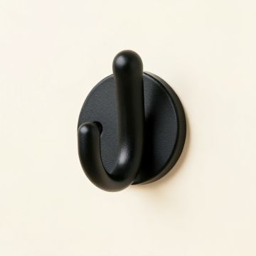 Harbor Branch Wall-Mounted Robe Hook - Black (synthetic illustration; no displayed measurements)