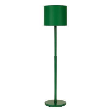 Cedar Arc Floor Lamp With A Plain Fabric Shade