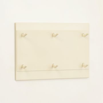 Meadow Crossing Empty Wall-Mounted Tool Organizer Panel - Ivory (synthetic illustration; no displayed measurements)