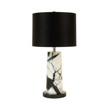 Vanderbilt 30 '' Black/White Marble Table Lamp Set