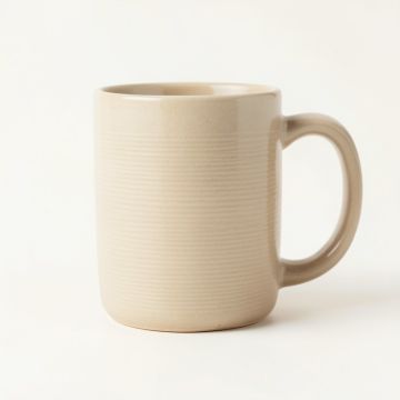 Stone Branch Ceramic Mug - Beige (synthetic illustration; no displayed measurements)