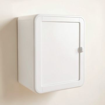 Field Bluff Wall-Mounted Laundry Cabinet - White (synthetic illustration; no displayed measurements)