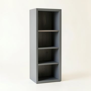 Oak Crest Narrow Cubby Tower - Gray (synthetic illustration; no displayed measurements)