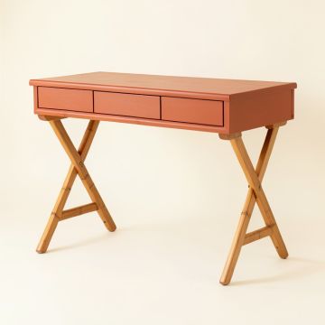 Stone Branch Writing Desk - Terracotta (synthetic illustration; no displayed measurements)