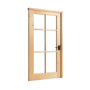 Lucia Glass Barn Door With Installation Hardware Kit