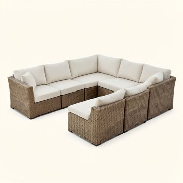 Merlyn 17 Piece Sectional Seating Group With Cushions (synthetic illustration; no displayed measurements)