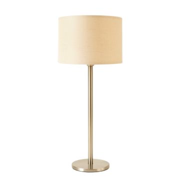 Moss Bridge Floor Lamp With A Plain Fabric Shade - Beige