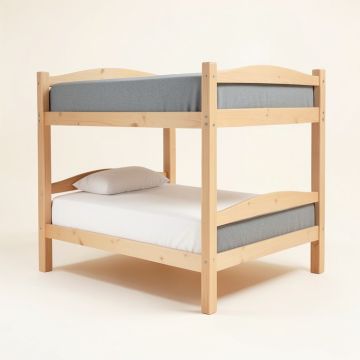 Arlo Twin Over Full Solid Wood Standard Bunk Bed (synthetic illustration; no displayed measurements)