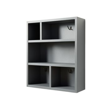 Ridge Branch Wall-Mounted Entryway Organizer Shelf - Gray