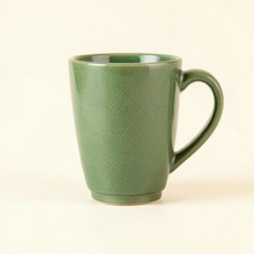 Willow Arc Ceramic Mug - Green (synthetic illustration; no displayed measurements)