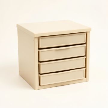 Linden Brook Small-Parts Storage Drawer Cabinet - Beige (synthetic illustration; no displayed measurements)