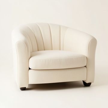 Birch Dell Upholstered Armchair - Ivory (synthetic illustration; no displayed measurements)