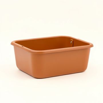 Bay Canyon Empty Railing Planter With Integral Brackets - Terracotta (synthetic illustration; no displayed measurements)
