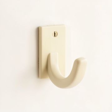 Cedar Brook Wall-Mounted Robe Hook - Ivory (synthetic illustration; no displayed measurements)