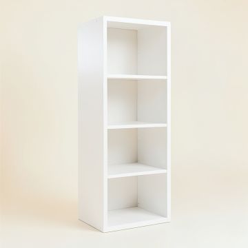 Fern Edge Narrow Cubby Tower - White (synthetic illustration; no displayed measurements)