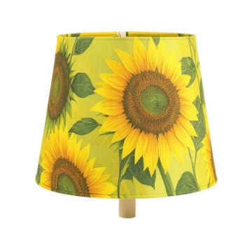 Sunflower Collection 7 '' H X 10 '' W Fabric Empire Lamp Shade ( Uno ) In Yellow/Green