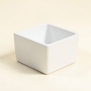 White Ceramic Square Vessel Bathroom Sink (synthetic illustration; no displayed measurements)