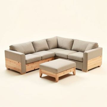 Ketillogh 120 '' Wide Reversible Modular Corner Sectional With Ottoman (synthetic illustration; no displayed measurements)