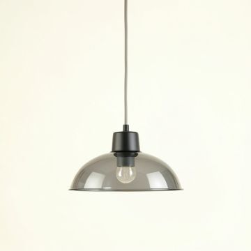 Alder Bend Pendant Light Suspended From One Plain Cable - Gray (synthetic illustration; no displayed measurements)