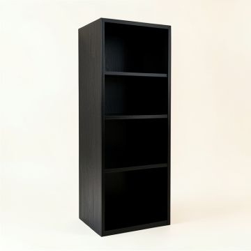 Elm Brook Narrow Cubby Tower - Black (synthetic illustration; no displayed measurements)