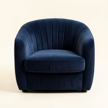 Sage Branch Upholstered Armchair - Navy (synthetic illustration; no displayed measurements)