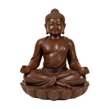 Pennwyn Meditating Buddha Gautama Amitabha Sitting On Lotus Figurine