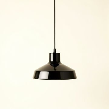 Aspen Crossing Pendant Light Suspended From One Plain Cable - Black (synthetic illustration; no displayed measurements)