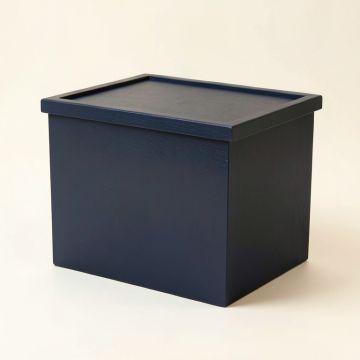River Crossing Closed Outdoor Storage Box - Navy (synthetic illustration; no displayed measurements)